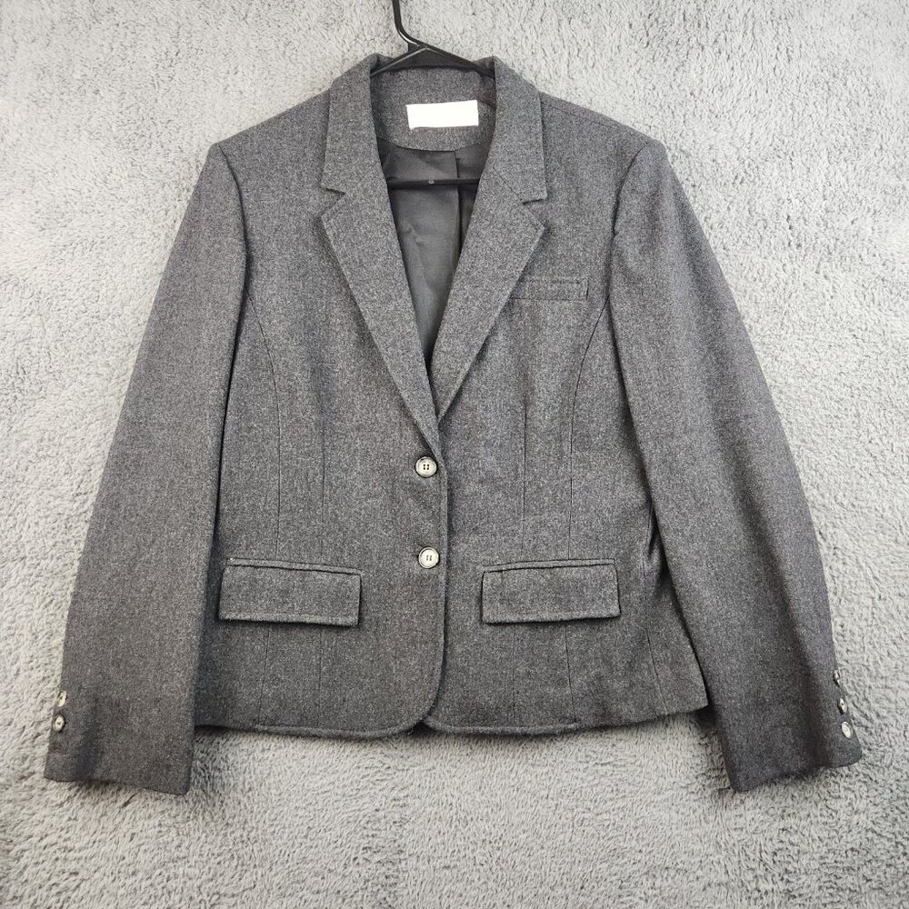 Vintage Pendleton Blazer Women 14 Gray Miss Virgin Wool Made in USA‎ Suit Jacket